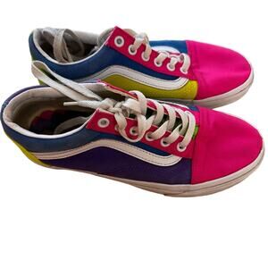 Vans neon color block sneakers Mens size 6 Womens size 7.5